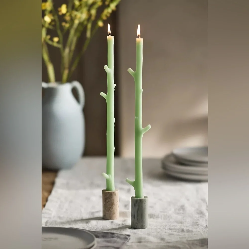 Anthropologie Maple Stick Candle Set of 2 NWT